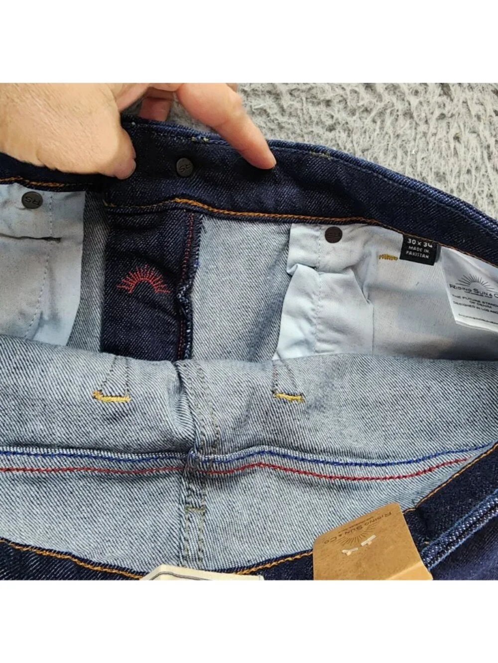 Rising Sun & Co Jeans Mens 30x34 Blue Stretch Mid Rise Slim Repreve *NWT*